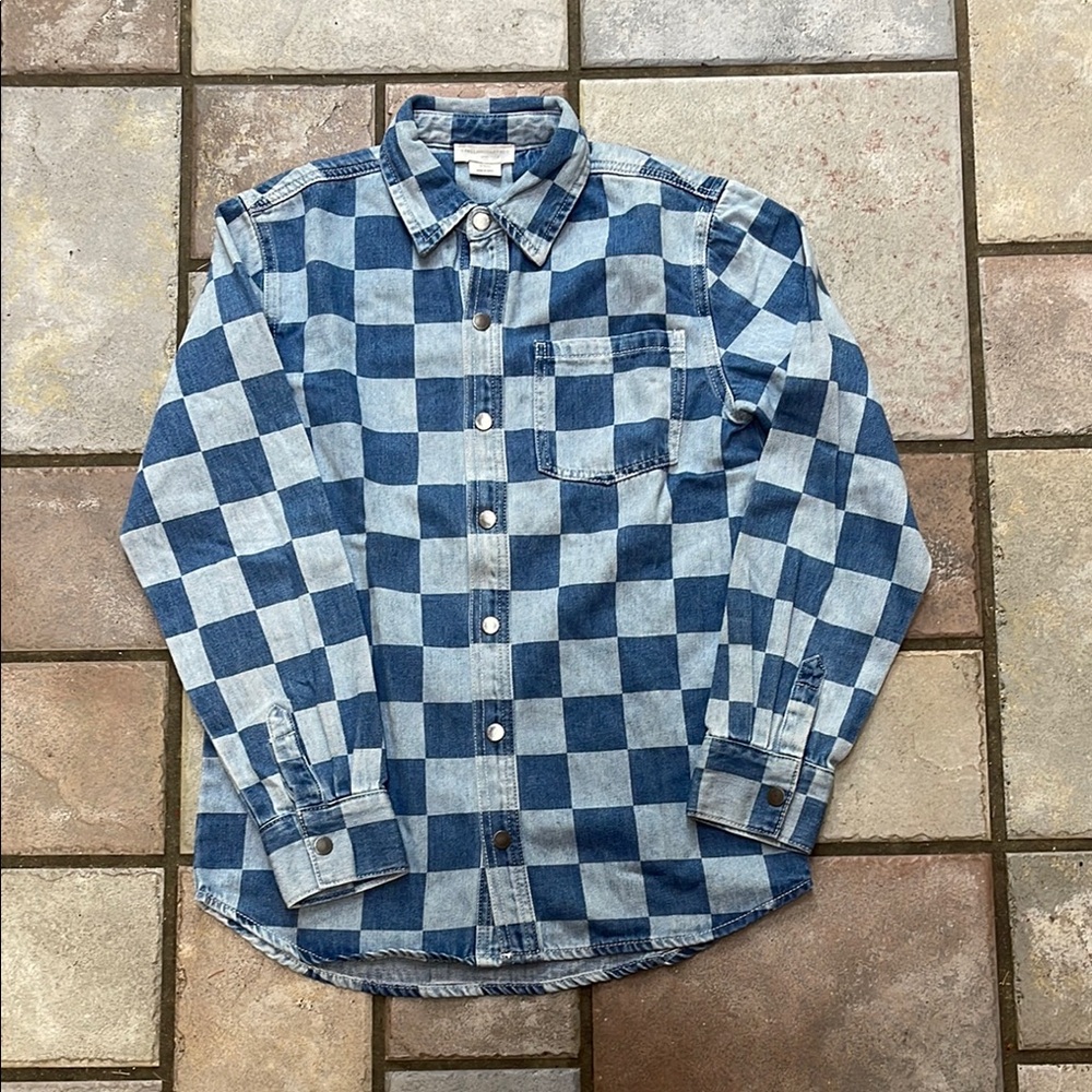 Stella McCartney Kids Checked Denim Shirt Size 12 years